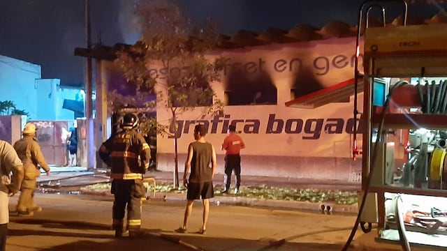 Se incendió una imprenta en Rafaela