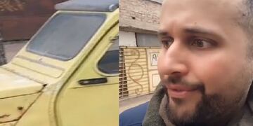 Viral de Tik Tok del influencer español tras descubrir un 2CV modificado en Maipú