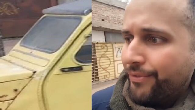 Viral de Tik Tok del influencer español tras descubrir un 2CV modificado en Maipú