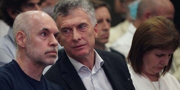 Horacio Rodríguez Larreta, Mauricio Macri y Patricia Bullrich (Foto archivo)