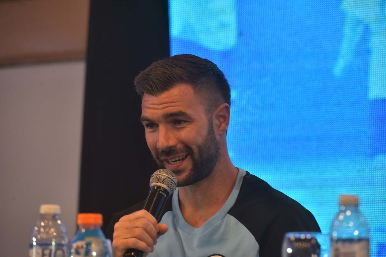 Belgrano presentó a sus cuatro nuevos refuerzos Lucas Zelarayán, Fausto Grillo, Elías López y Julián Mavilla. (Facundo Luque / La Voz)