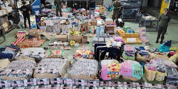 Secuestraron millones de pesos en mercadería ilegal.