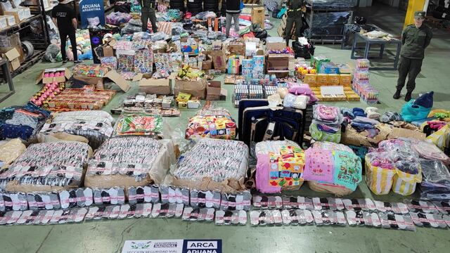 Secuestraron millones de pesos en mercadería ilegal.