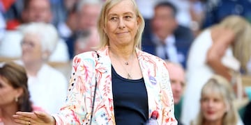 Martina Navratilova fue diagnosticada con un doble cáncer. Foto: Reuters.