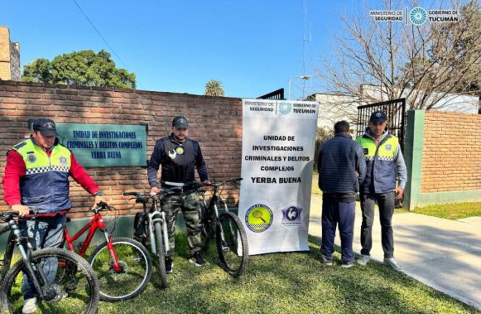 Recuperan bicicletas robadas en Yerba Buena