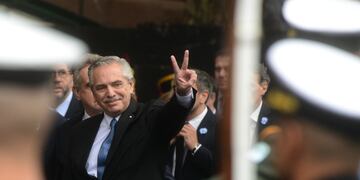 Alberto Fernández en su último Tedeum como presidente.