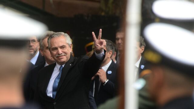 Alberto Fernández en su último Tedeum como presidente.