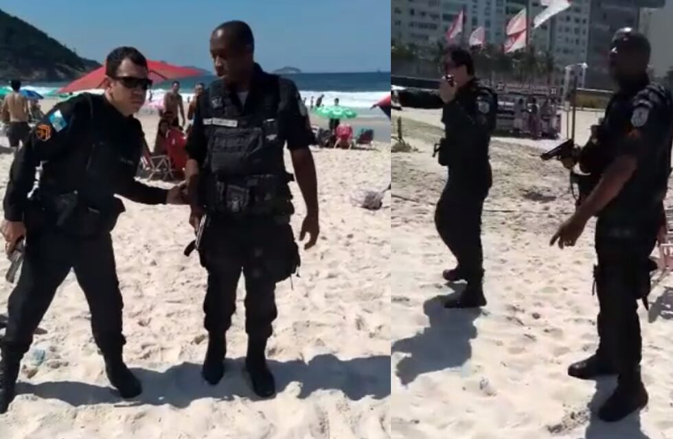 Momento desesperante: el video de un policía disparando ante hinchas de Talleres en Brasil