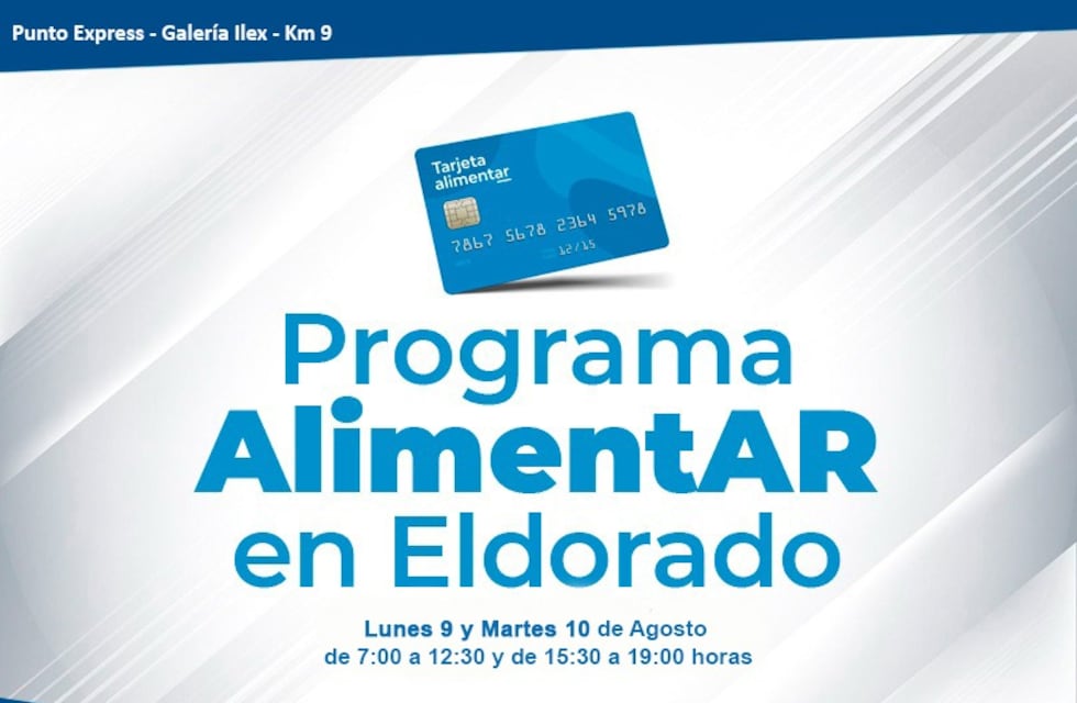 La próxima semana continuará la entrega de la “Tarjeta Alimentar” en Eldorado