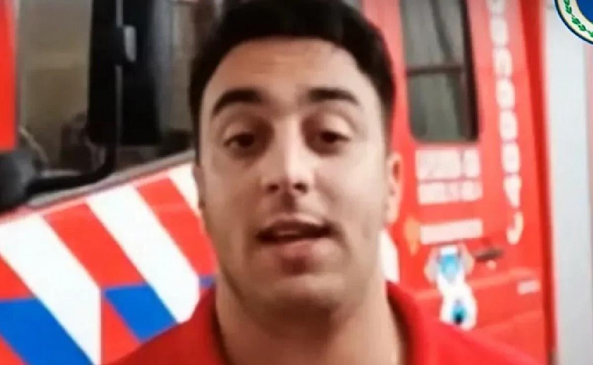 Rodrigo Santi, bombero de Córdoba acusado de abuso sexual de menores.