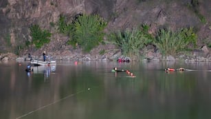 Murió un hombre en la Laguna Azul.
