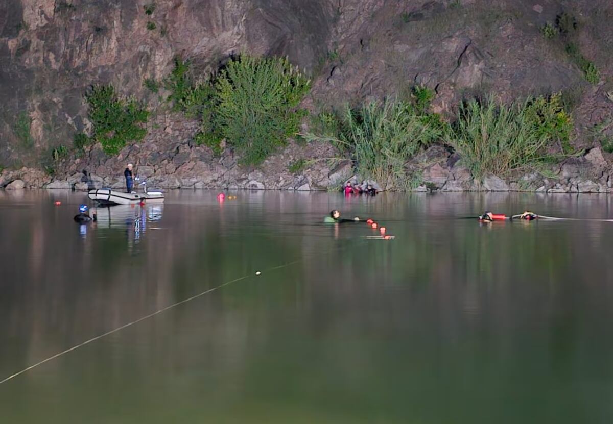 Murió un hombre en la Laguna Azul.