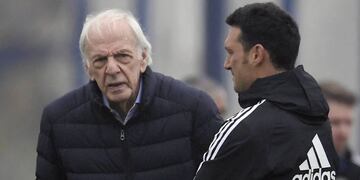 César Luis Menotti con Lionel Scaloni
