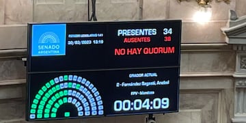 El Senado de la Nación no trató los pliegos de funcionarios judiciales, Certificado Único de Discapacidad, alcohol cero al volante y ley Lucio por falta de quorum.