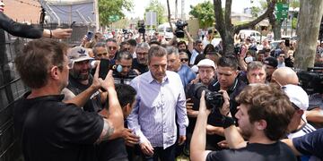 Sergio Massa no llegó aún al bunker. Foto: Clarín