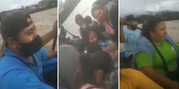 Se conoció un video del gomón que se hundió en el río Bermejo