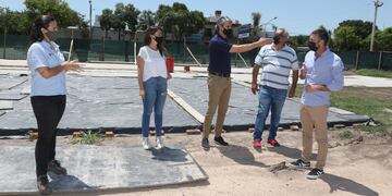 El Secretario de Turismo recorrió las obras del Museo Ferroviario de Pérez