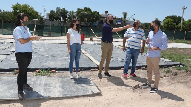 El Secretario de Turismo recorrió las obras del Museo Ferroviario de Pérez