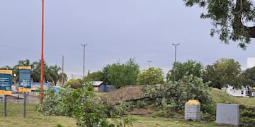 Fuerte temporal de viento y granizo afectó viviendas y diferentes servicios en Arroyito