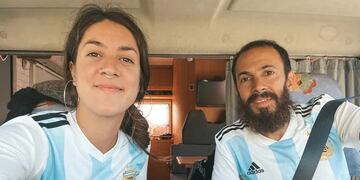 La rafaelina Julia Borda y el rosarino  Ignacio Granados están varados y no pueden ingresar a Qatar para ver el mundial