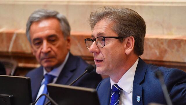 Eduardo Vischi, en la Cámara de Senadores.