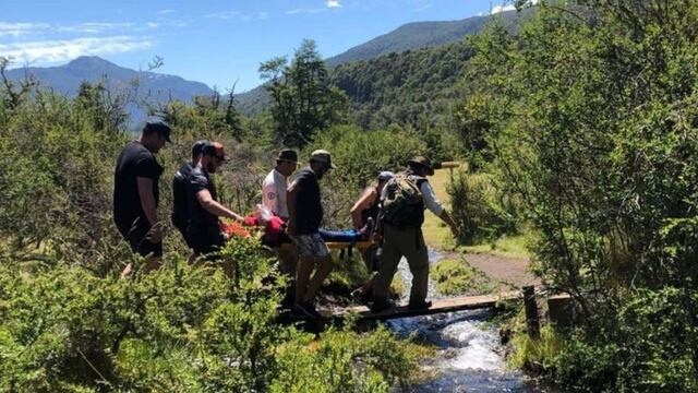 Una mujer fue rescatada en el Parque Nacional Lanín luego de sufrir una caída.