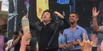 Javier Milei en La Rioja, fue a dar una charla de economía.