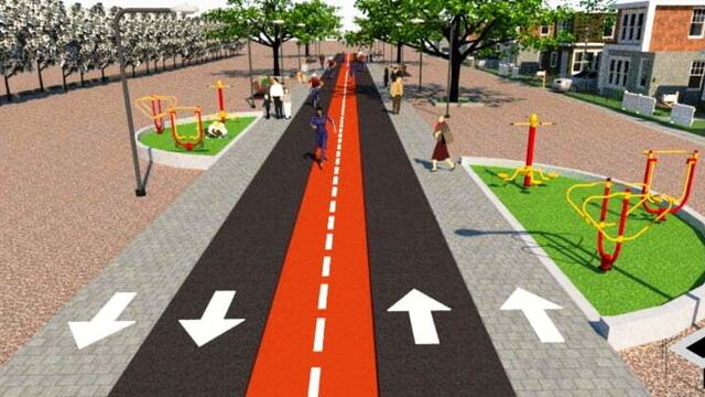 La ciclovía contará con distintos carriles, tendrá zonas de descanso y hasta máquinas para hacer ejercicio.