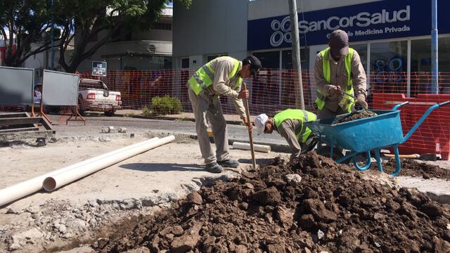 Trabajos de remodelación en Avenida Santa Fe