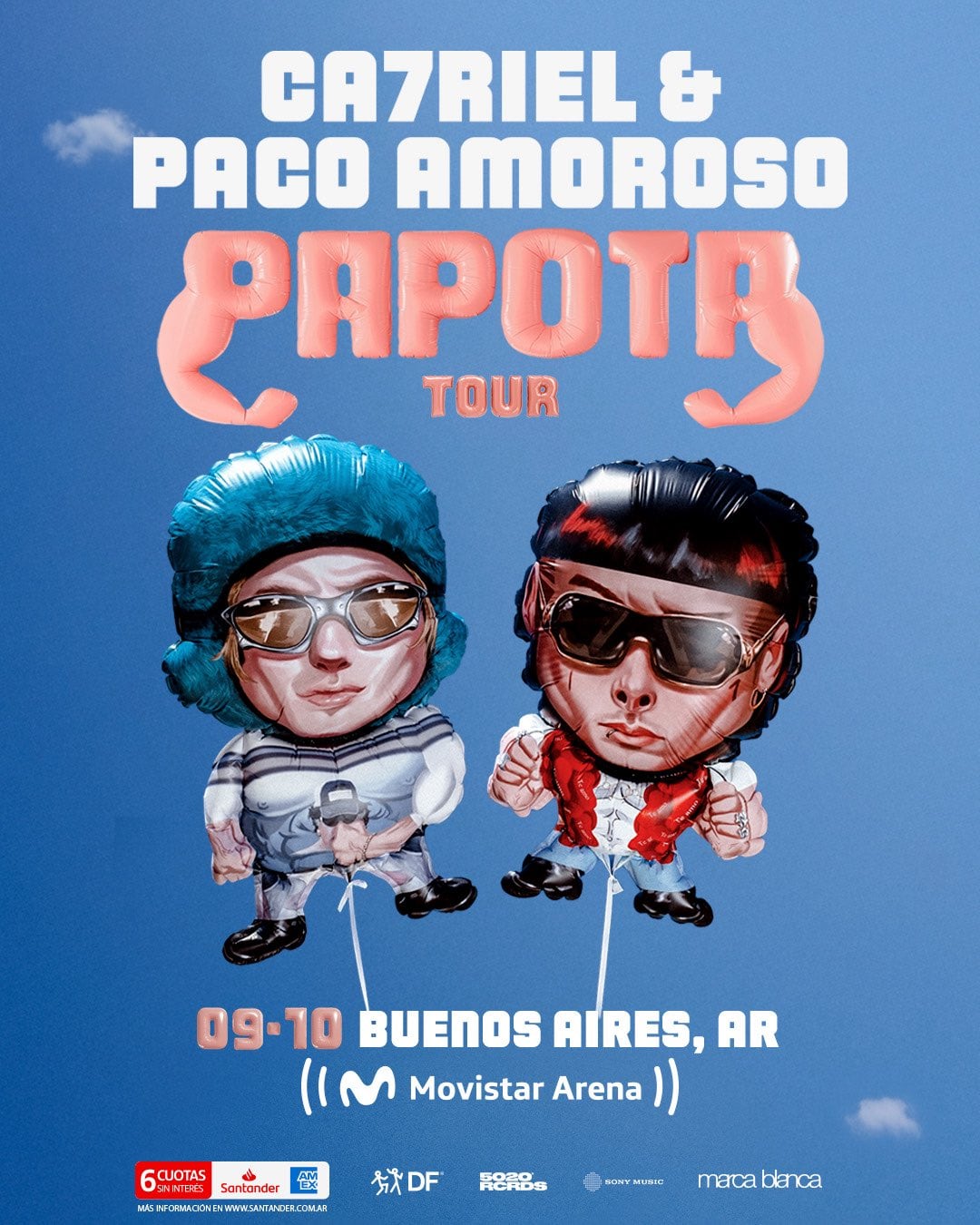 Ca7riel & Paco Amoroso en el Movistar Arena: cuándo se presentan y precios de entradas