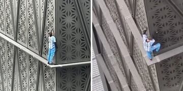 Quién es el “hombre araña” que trepó hasta un piso 20 en Puerto Madero