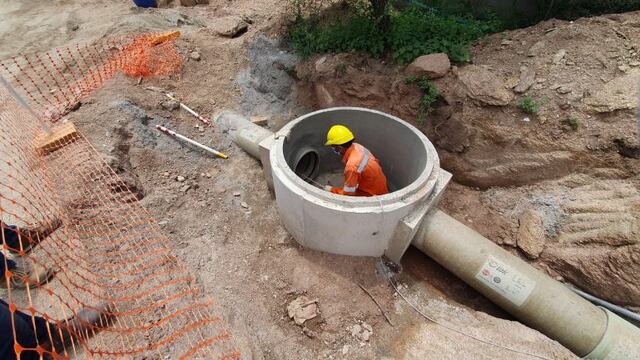 Obra de cloacas en Tanti