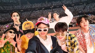 RM, Jin, J-Hope, Suga, V, Jimin y Junkook, miembros de BTS.