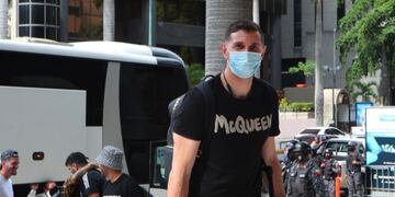 Dibu Martínez llegó a Venezuela para sumarse a la Selección Argentina.