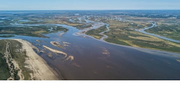 Bajante del río Paraná en Santa Fe.