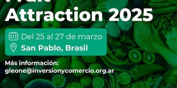 Oportunidad para exportadores: Feria Internacional de Frutas y Hortalizas en Brasil