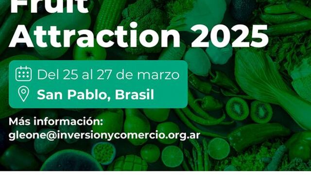 Oportunidad para exportadores: Feria Internacional de Frutas y Hortalizas en Brasil
