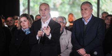 Horacio Rodriguez Larreta y Geraro Morales empiezan la campaña electoral. 
Foto Federico Lopez Claro