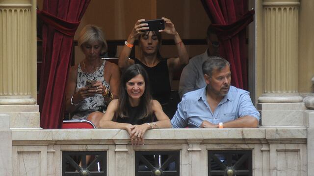 La directora ejecutiva de la ANSES, Fernanda Raverta, presente en el recinto de Diputados. Foto: Federico López Claro.