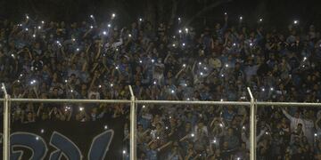 Los hinchas de Belgrano, con la ilusión encendida.