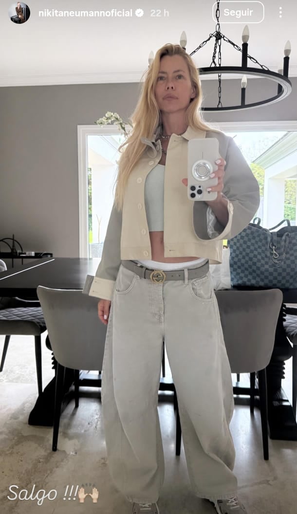 Nicole Neumann presenta la prenda tendencia de la temporada y le dice chau a los jeans skinny