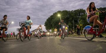 Sistema de bicivía en Paraná.