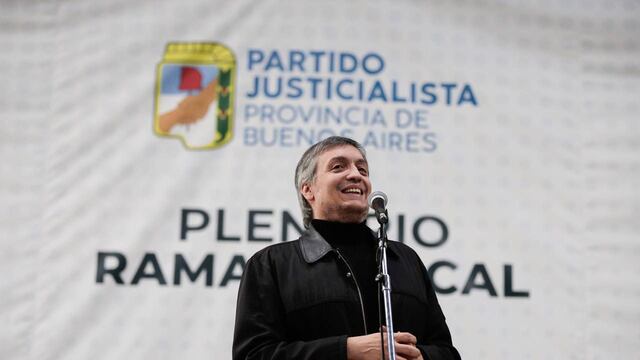 Máximo Kirchner encabezó el acto por el Día del Trabajador del PJ Bonaerense.  (NA)