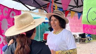 Lourdes Navarro, presidenta del Consejo Provincial de Mujeres, la Igualdad de Género y el respeto a las Diversidades, en el 24to Festival del Queso y la Cabra realizado este fin de semana en Chorrillos, Humahuaca.