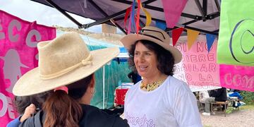 Lourdes Navarro, presidenta del Consejo Provincial de Mujeres, la Igualdad de Género y el respeto a las Diversidades, en el 24to Festival del Queso y la Cabra realizado este fin de semana en Chorrillos, Humahuaca.
