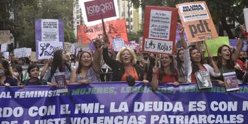 Marcha 8m por eldia mundial de la mujer en las calles de Córdoba.
Foto Facundo Luque / La Voz