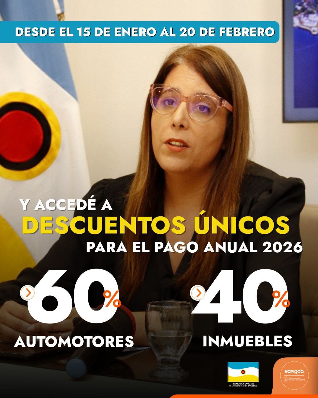 Villa Carlos Paz descuentos únicos para el 2026 en tasas municipales