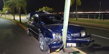 Accidente vial en la Costanera de Posadas. Policía de Misiones