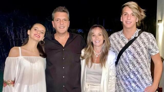 Sergio Massa junto a su familia.