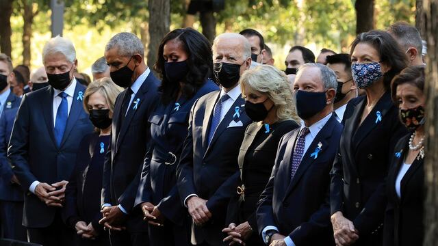 Biden, Obama y Bill Clinton participan de las ceremonias por el 20 aniversario del 11S